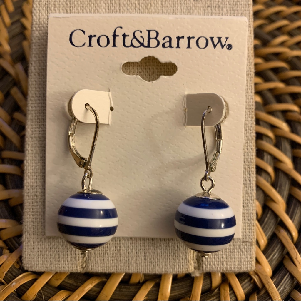 Croft & Barrow Striped Bead Earrings